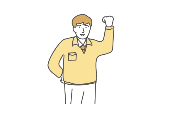 作業服を着た男性のイラスト