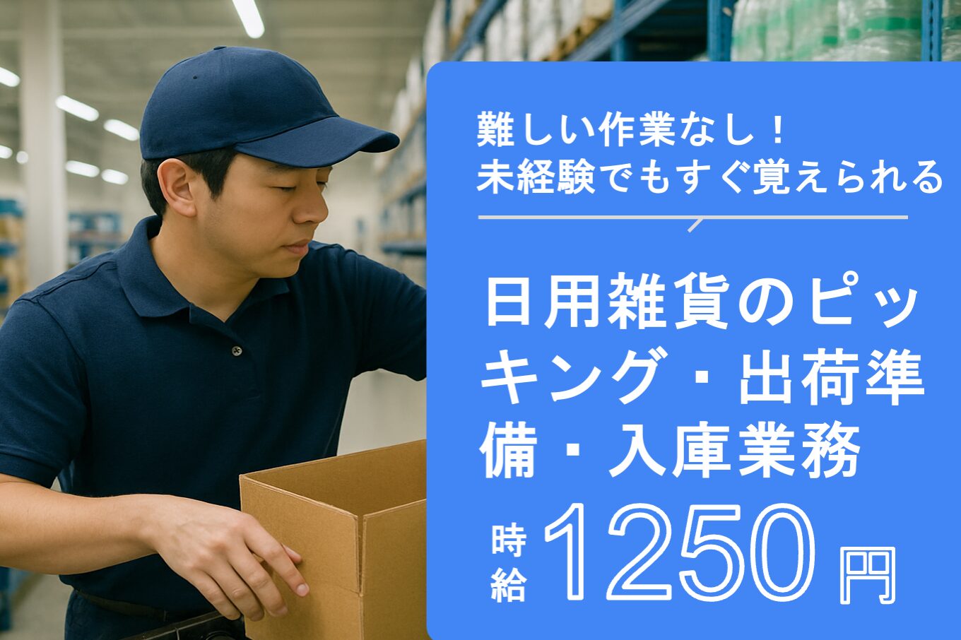 日用雑貨のピッキング・出荷準備・入庫業務